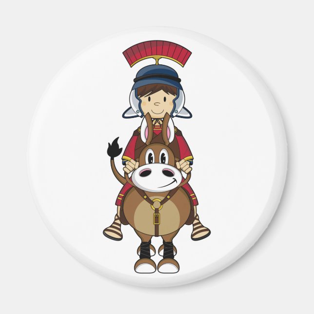 Roman Soldier & Horse Magnet (Front)