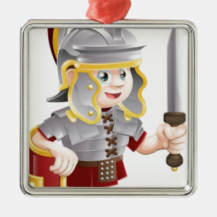 Roman Soldier with Sword Metal Tree Decoration