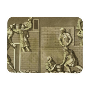 Roman soldiers building a fort, plate 21 from 'Le Magnet