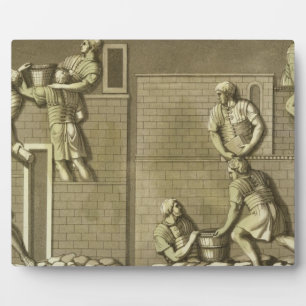 Roman soldiers building a fort, plate 21 from 'Le Plaque