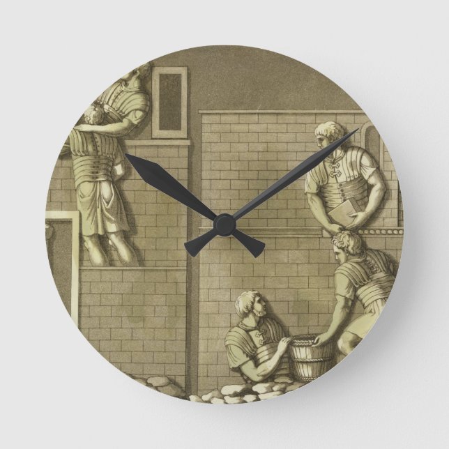 Roman soldiers building a fort, plate 21 from 'Le Round Clock (Front)