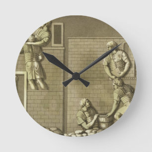Roman soldiers building a fort, plate 21 from 'Le Round Clock