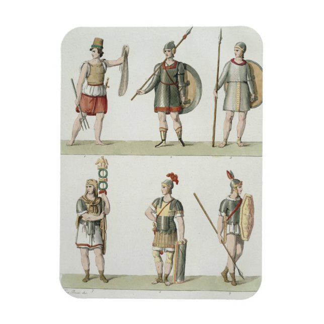 Roman Soldiers, detail from plate 2, Class 5 of Pa Magnet (Vertical)
