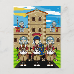 Roman Soldiers Guarding Tower Fort Postcard