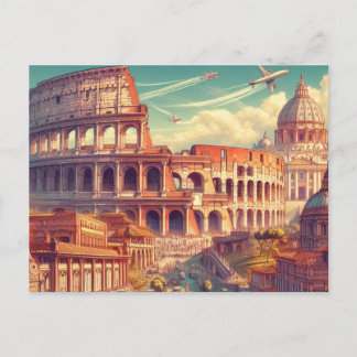 Roman Splendour: The Magnificent Colosseum Holiday Postcard