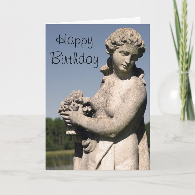 Roman Statue Birthday Card (Front)