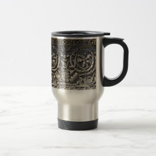 Roman stone travel mug