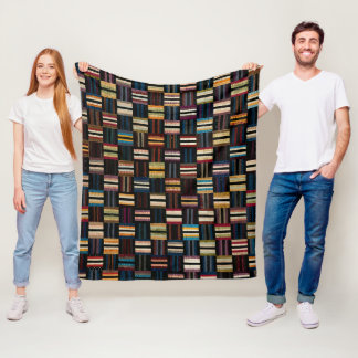 Roman stripes quilt fleece blanket