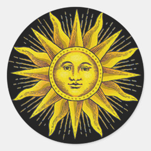 Roman Sun Classic Round Sticker
