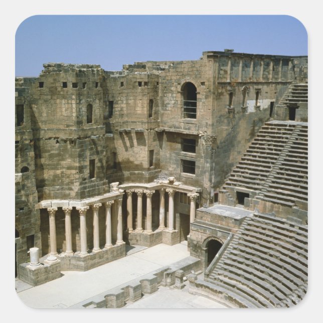 Roman theatre at Bosra , Syria Square Sticker (Front)