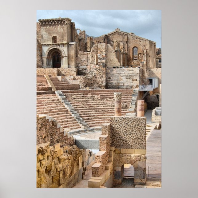 Roman Theatre, Cartagena, Spain Poster (Front)