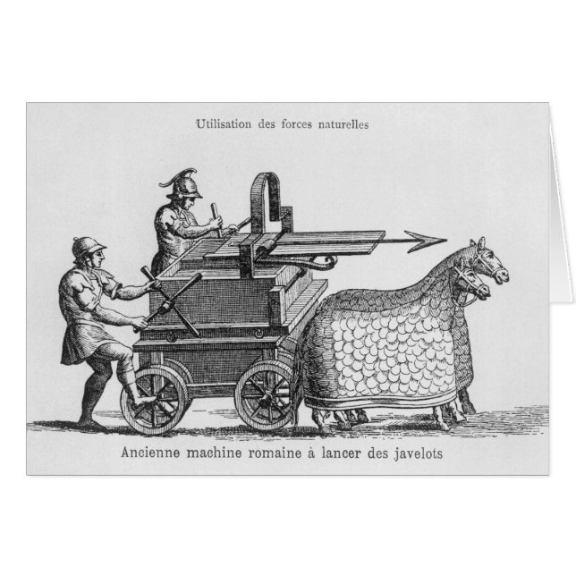 Roman war machine for firing javelins (Front Horizontal)