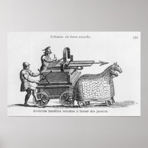 Roman war machine for firing javelins poster