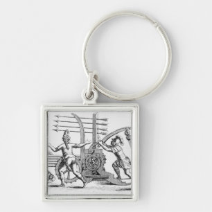 Roman war machine for firing spears key ring