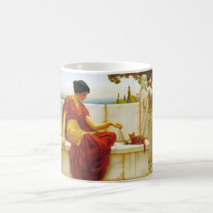 Roman Woman Playing with her Favourite Cat Coffee Mug