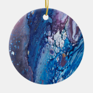 Romance Acrylic Pour Ceramic Tree Decoration