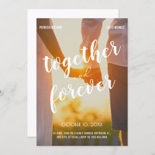Romance aesthetic photo wedding invitation