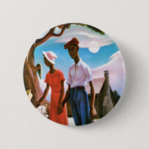 Romance by Thomas Hart Benton 6 Cm Round Badge