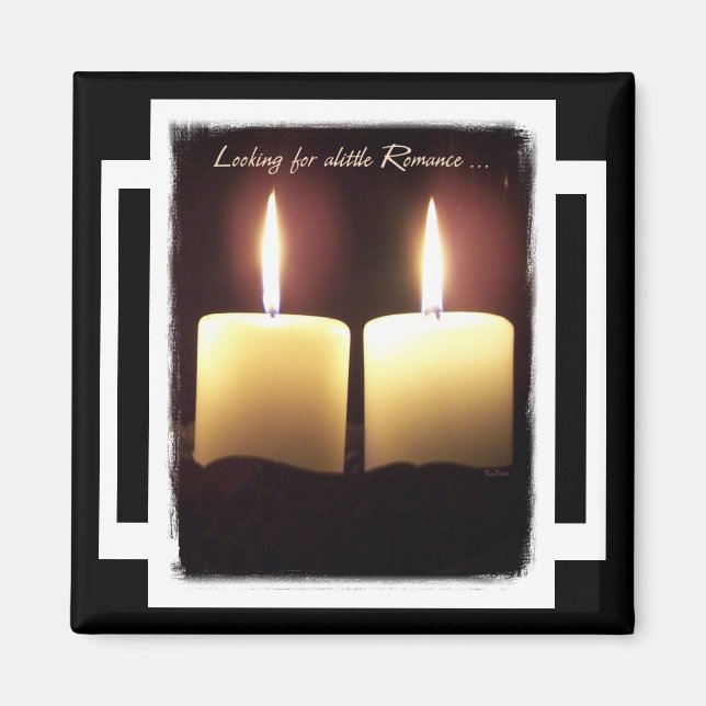Romance Candle Photo Magnet (Front)
