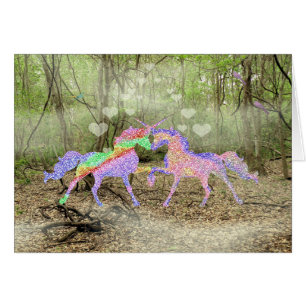 Romance Card with a Magical Forest