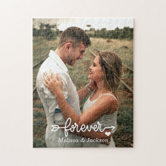 Romance Forever Love Couple Photo Valentine Jigsaw Puzzle (Vertical)