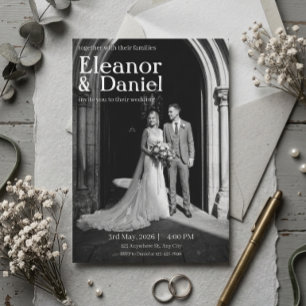 Romance in Black & White Wedding Invitation