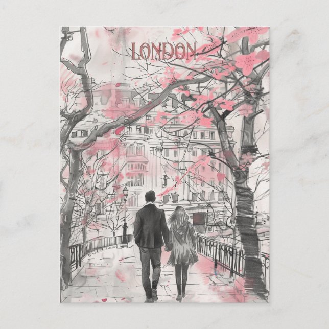 Romance in London Postcard (Front)