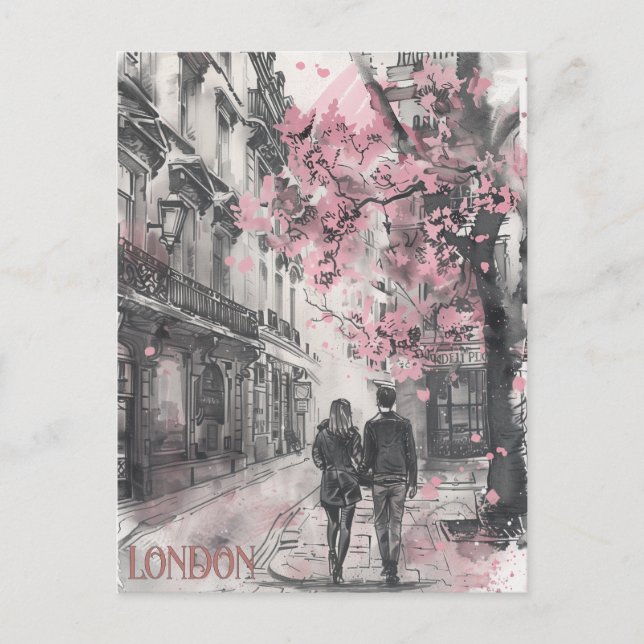 Romance in London Postcard (Front)