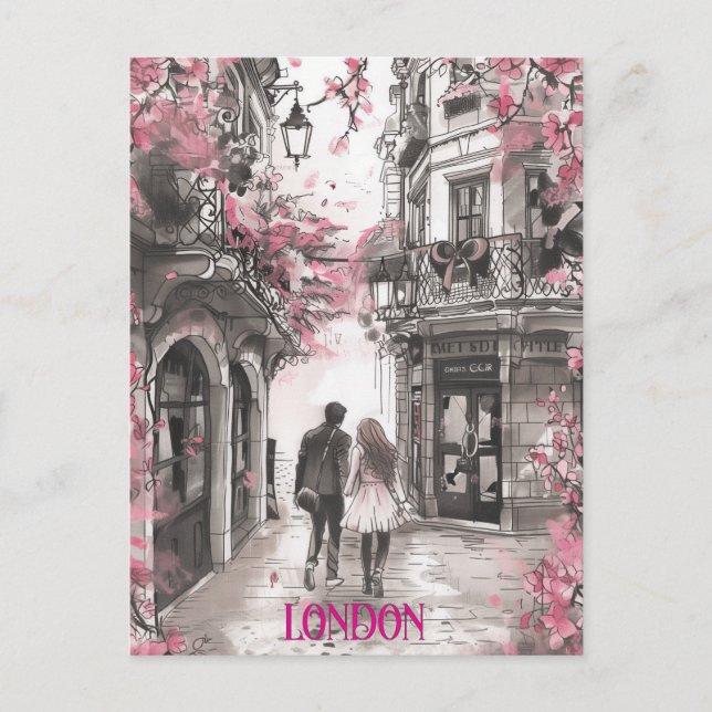Romance in London Postcard (Front)