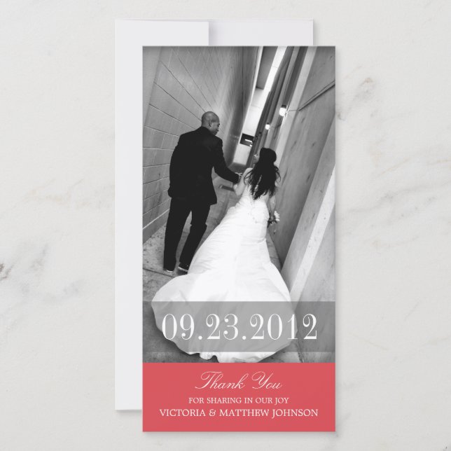 ROMANCE IN RED | WEDDING THANK YOU CARD (Front)