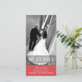 ROMANCE IN RED | WEDDING THANK YOU CARD (Standing Front)