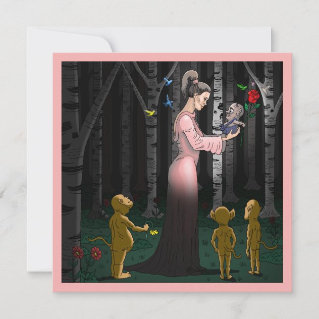 Romance in the fairy tale forest card (Front)