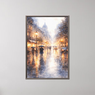 Romance in the Rain Canvas Print