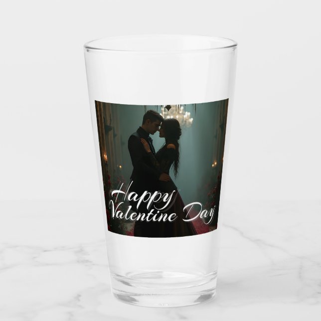 Romance in the Rose Hall for Valentine's Day Glass (Front)