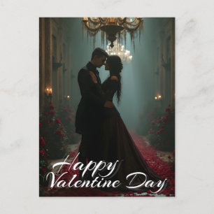 Romance in the Rose Hall for Valentine's Day Holiday Postcard