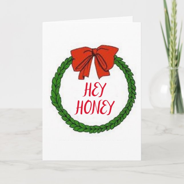**ROMANCE, LOVE AND HOLIDAY MISTLETOE** WITH YOU CARD (Front)