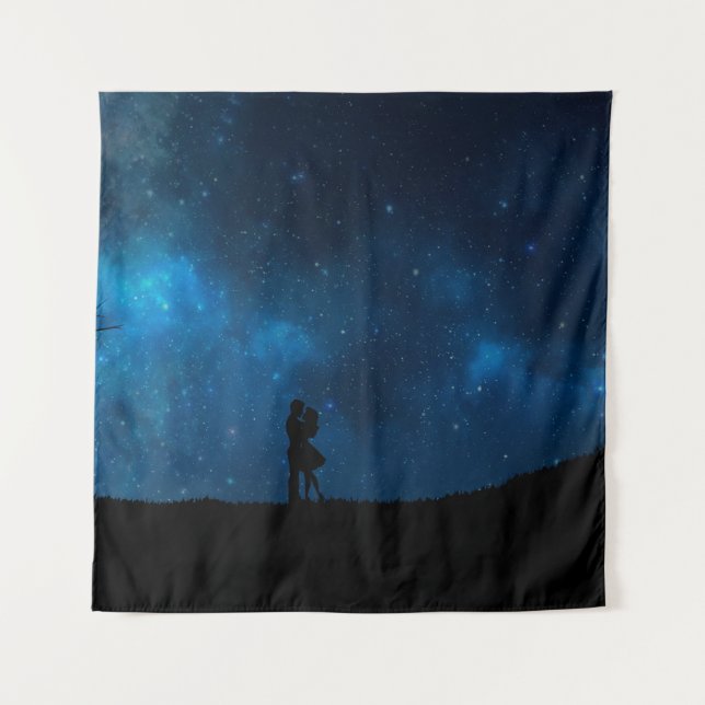 Romance love couple heart design tapestry (Front)
