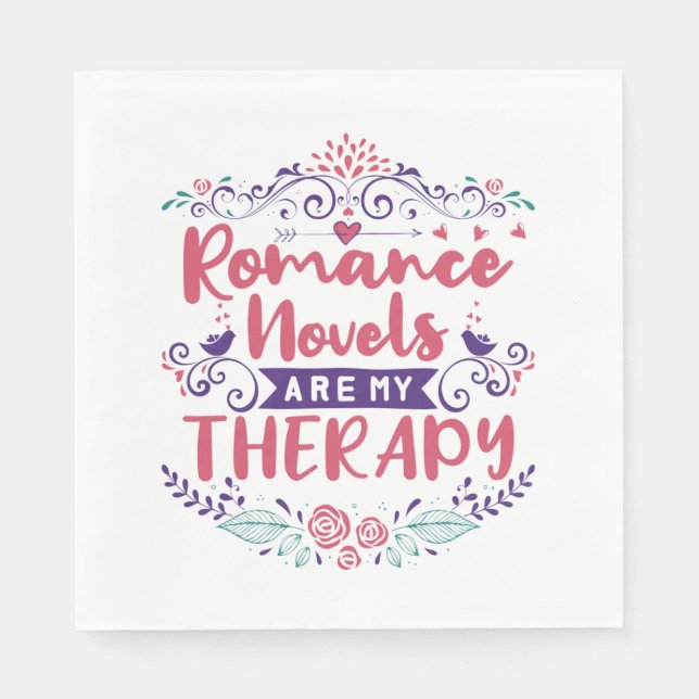 Romance Novels Are My Therapy Napkin (Front)