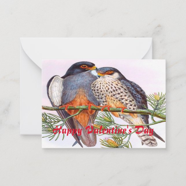 Romance Of Bird When Valentine's Day Card (Front)