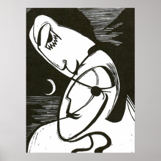 Romance On A Moonlit Beach Poster