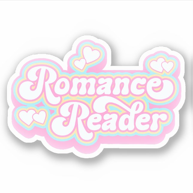 Romance Reader Pastel Retro Book Lover Quote (Front)