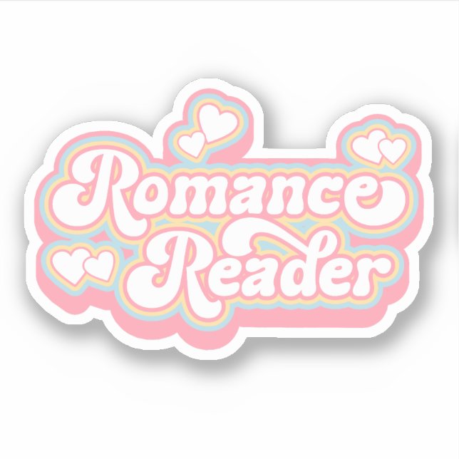 Romance Reader Pastel Retro Book Lover Quote (Front)