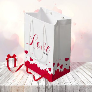 Romance Red Hearts Gift Bag