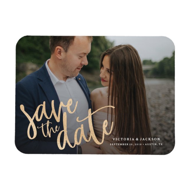 Romance Save the Date Magnet (Horizontal)