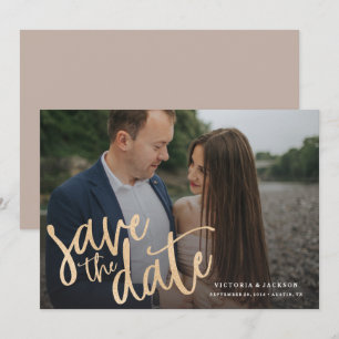 Romance Save the Date Photo Announcement