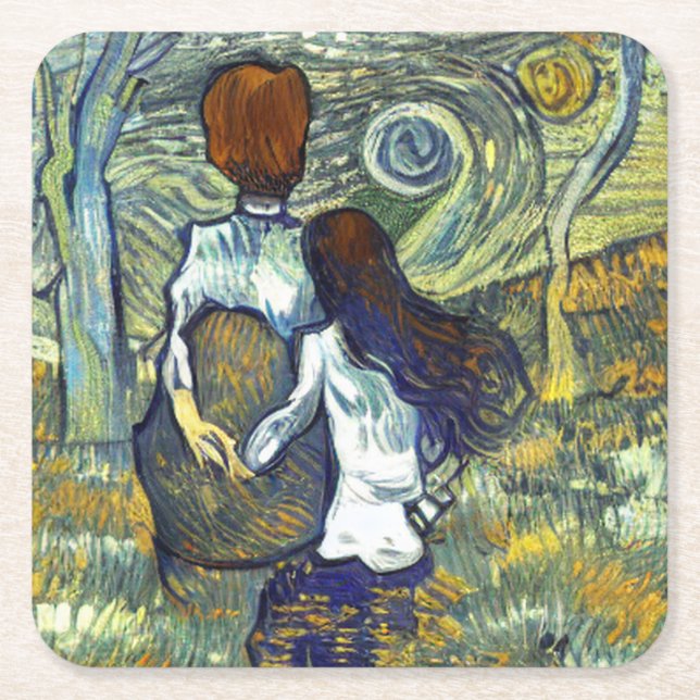 ROMANCE SQUARE PAPER COASTER (Front)