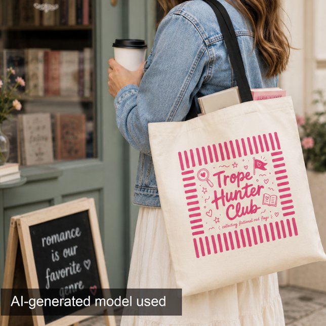Romance Trope Hunter Book Lover Tote Bag (Creator Uploaded)