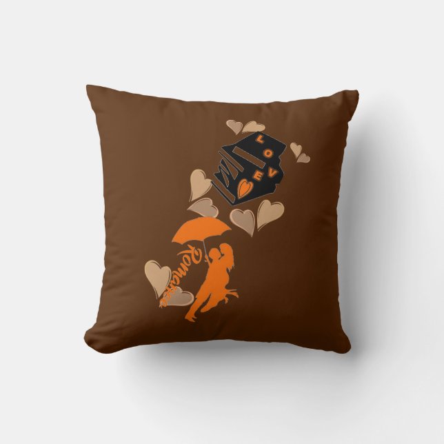 Romance (Umbrella)  Throw Pillow (Front)