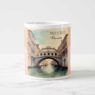 Romance Under the Shadow of Ponte di Rialto Large Coffee Mug