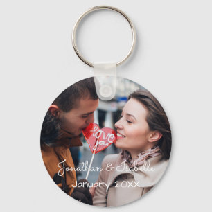 Romance   upload your photo add names and date key ring